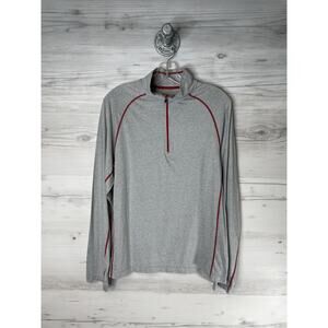 Cloudveil Pullover Mens Medium Gray Quarter Zip Long‎ Sleeve Performance Top